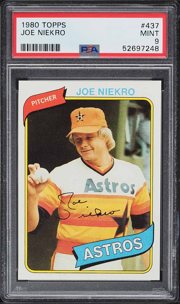 Joe Niekro #437 1980 Topps Team Checklist Sheet Hand Cut Baseball