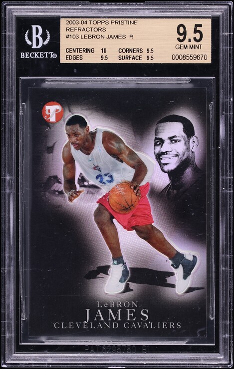 2003 Topps Pristine Refractor LeBron James ROOKIE /149 #103 BGS 9.5 GEM MINT