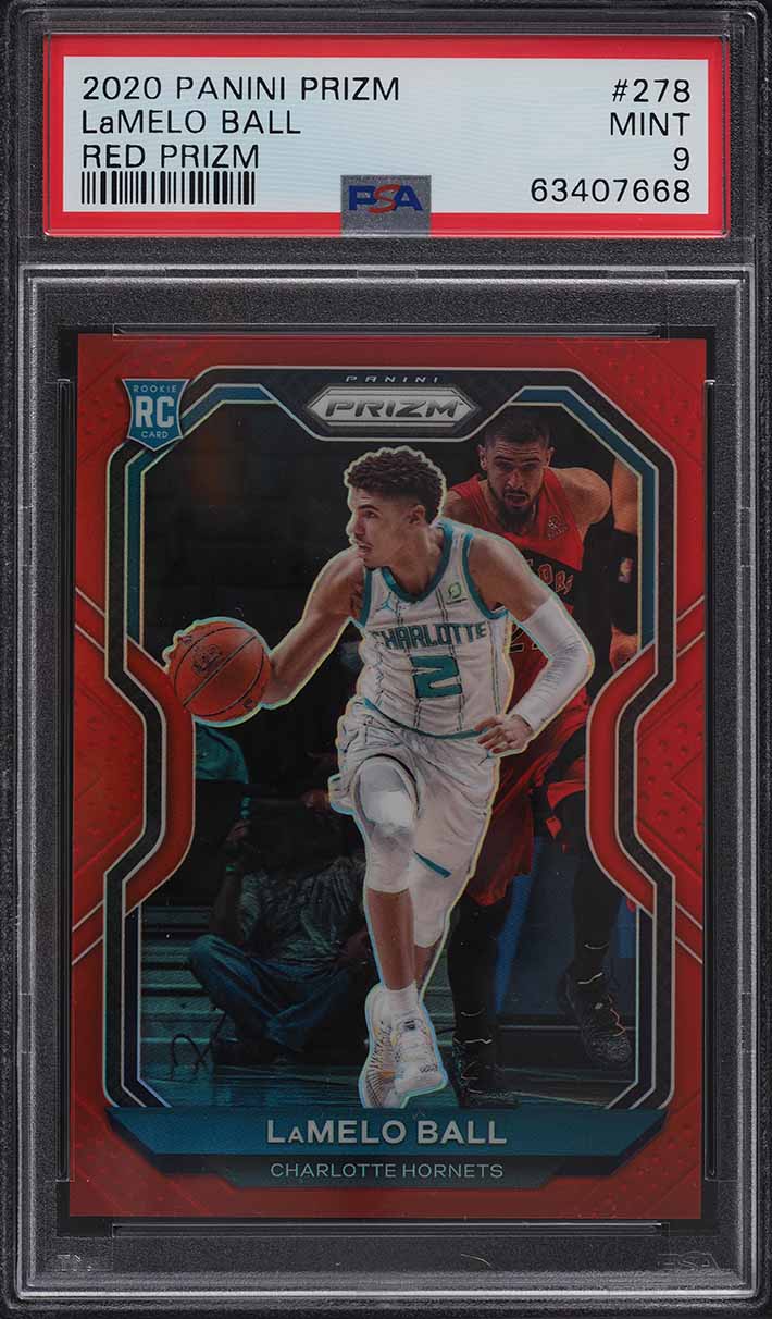 2020 Panini Prizm Red Prizms LaMelo Ball ROOKIE /299 #278 PSA 9 MINT