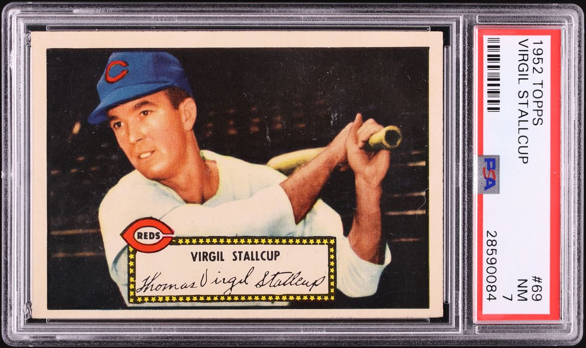 1952 Topps Virgil Stallcup #69 PSA 7 NRMT