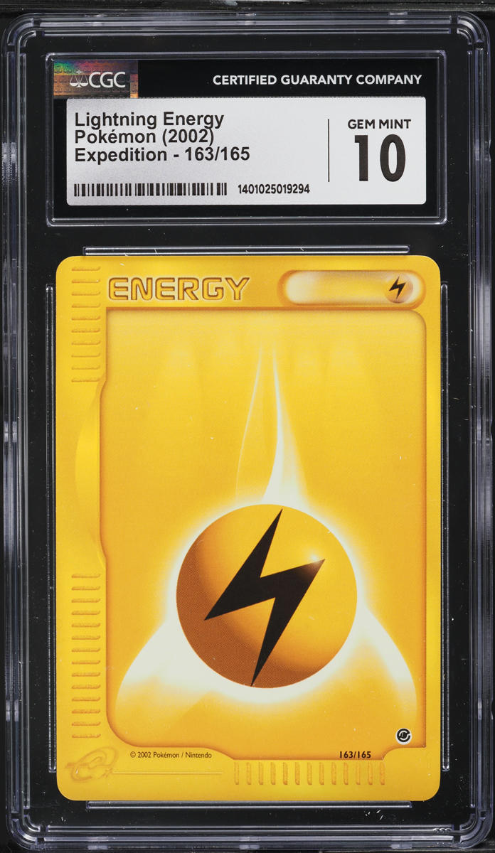 2002 Pokemon Expedition Lightning Energy #163 CGC 10 GEM MINT