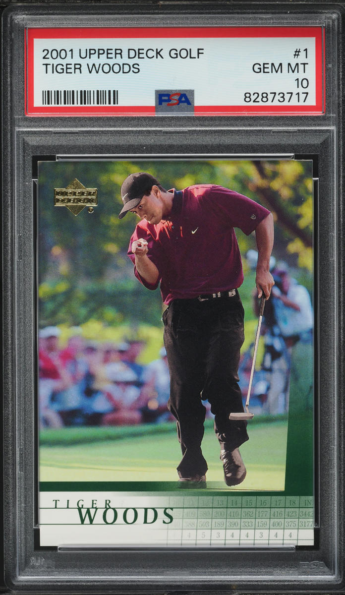 2001 Upper Deck Golf Tiger Woods ROOKIE #1 PSA 10 GEM MINT
