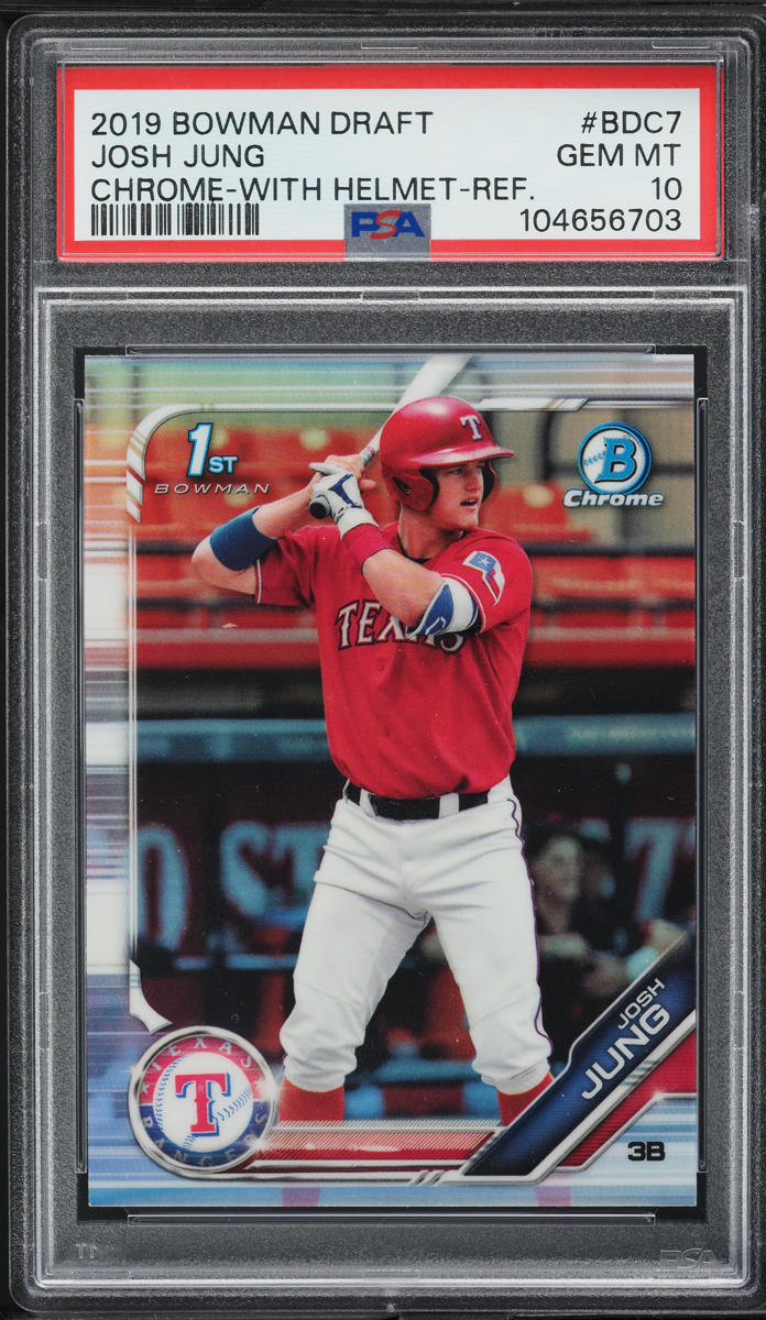 2019 Bowman Chrome Draft Refractor Josh Jung PROSPECT #BDC-7 PSA 10 GEM MINT