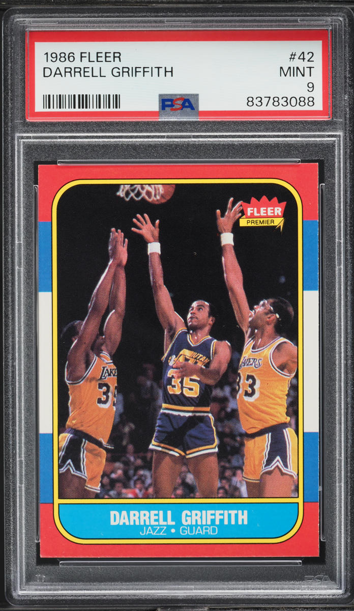 1986 Fleer Basketball Darrell Griffith #42 PSA 9 MINT