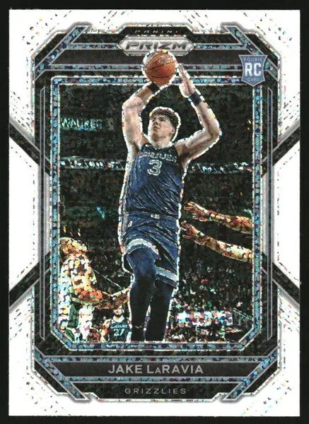 2022-23 Panini Prizm Prizms White Sparkle #244 Jake LaRavia RC