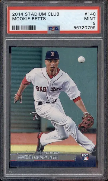 2014 Stadium Club #140 Mookie Betts RC PSA 9