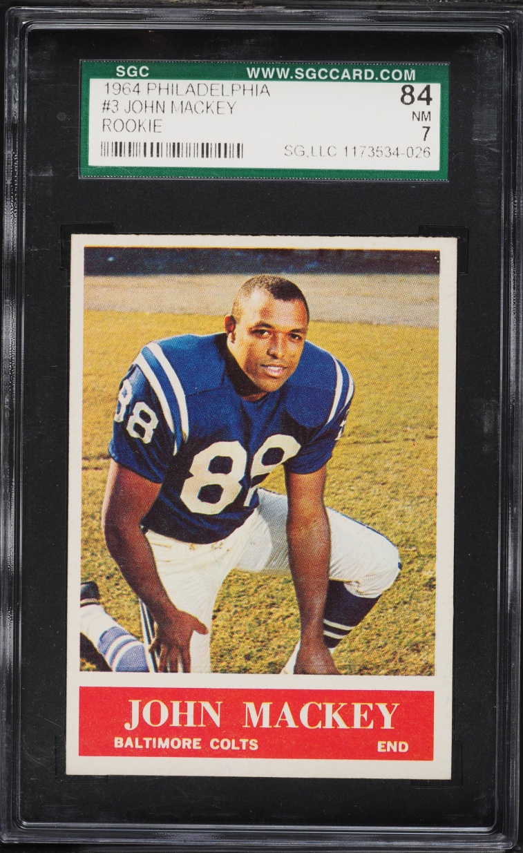 1964 Philadelphia John Mackey ROOKIE #3 SGC 7 NRMT