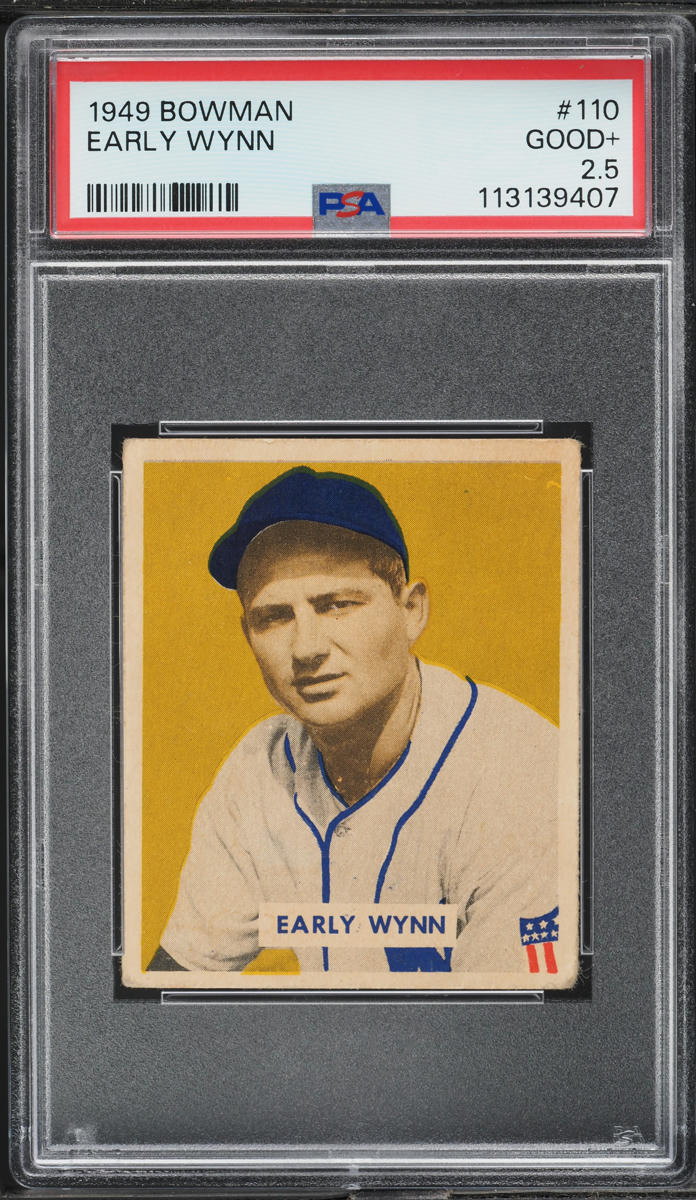 1949 Bowman Early Wynn ROOKIE #110 PSA 2.5 GD+