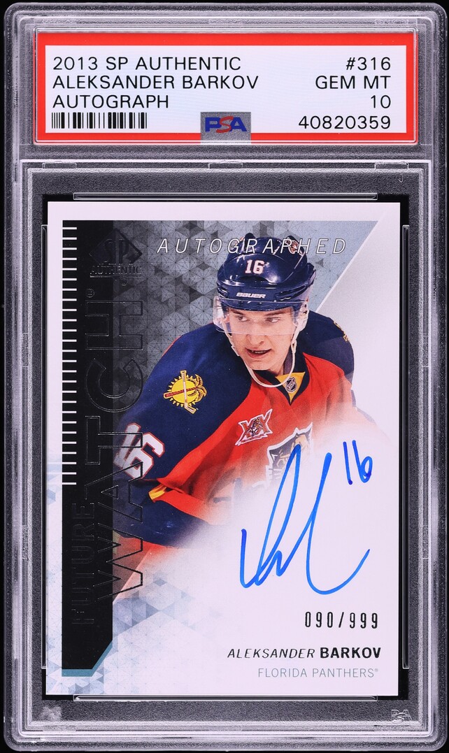 2013 SP Authentic Aleksander Barkov ROOKIE AUTO /999 #316 PSA 10 GEM MINT