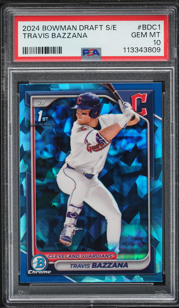 2024 Bowman Chrome Draft Sapphire Travis Bazzana PROSPECT #BDC-1 PSA 10 GEM MINT