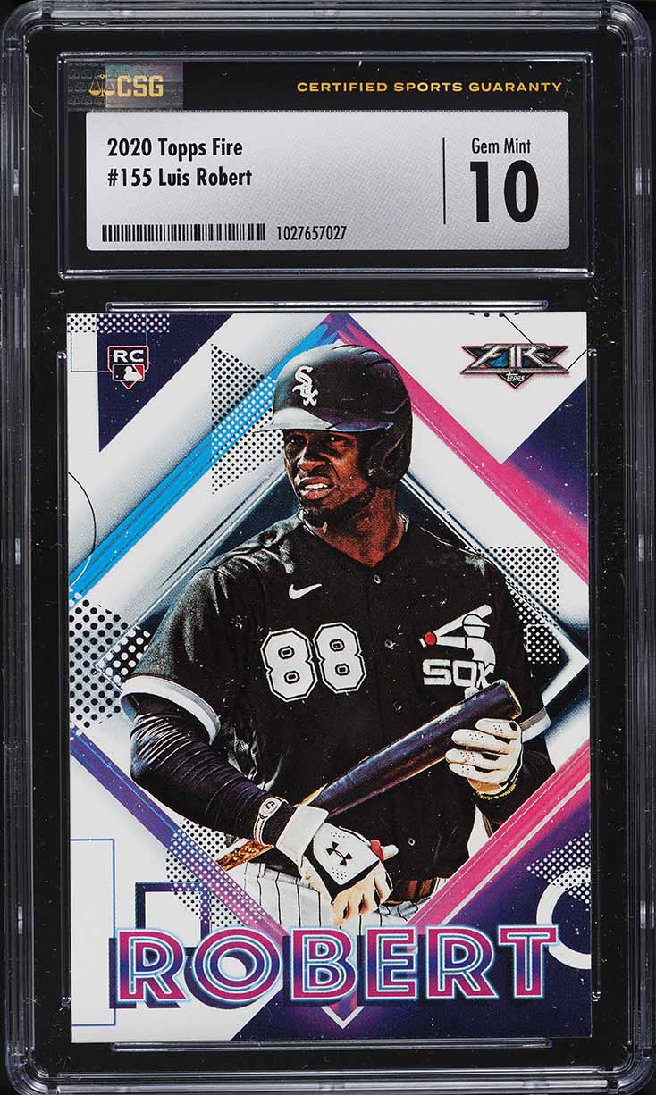 2020 Topps Fire Luis Robert ROOKIE #155 CSG 10 GEM MINT