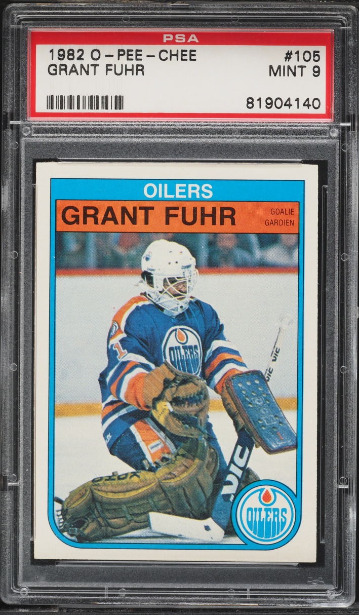1982 O-Pee-Chee Hockey Grant Fuhr ROOKIE #105 PSA 9 MINT