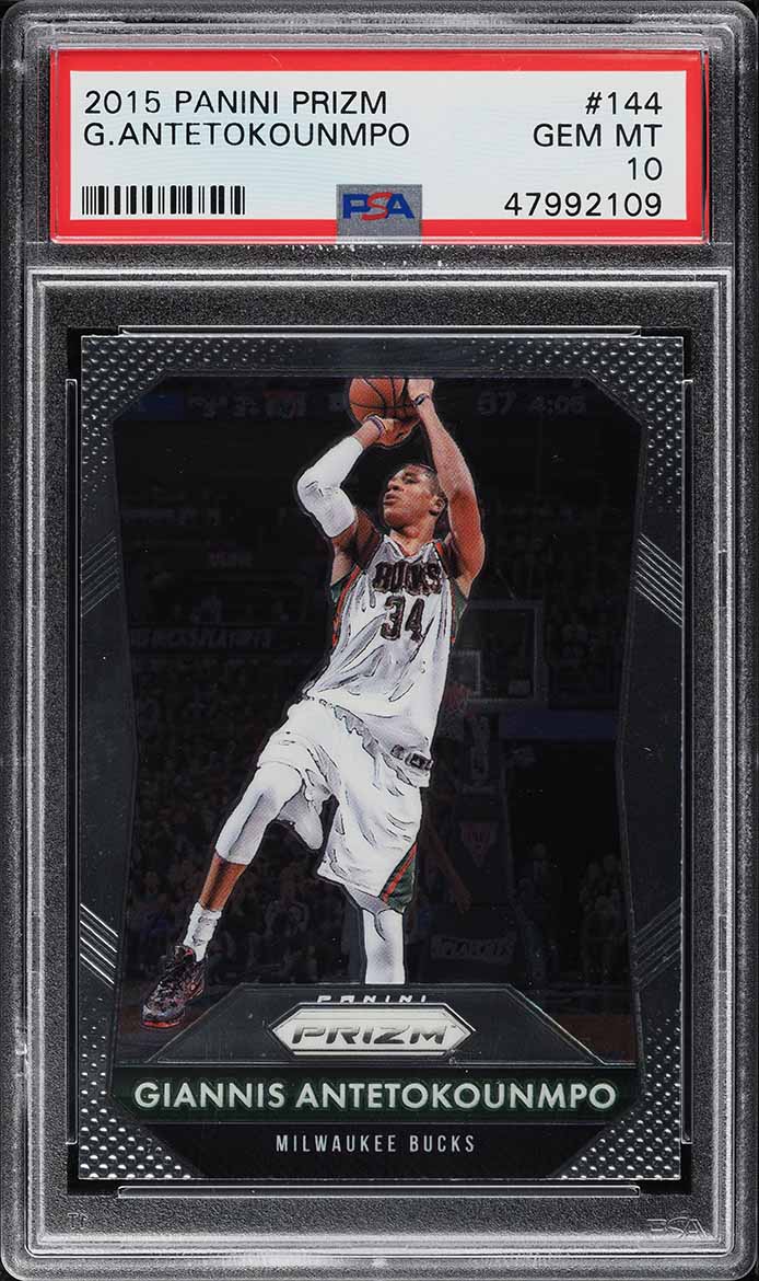 2015 Panini Prizm Giannis Antetokounmpo #144 PSA 10 GEM MINT