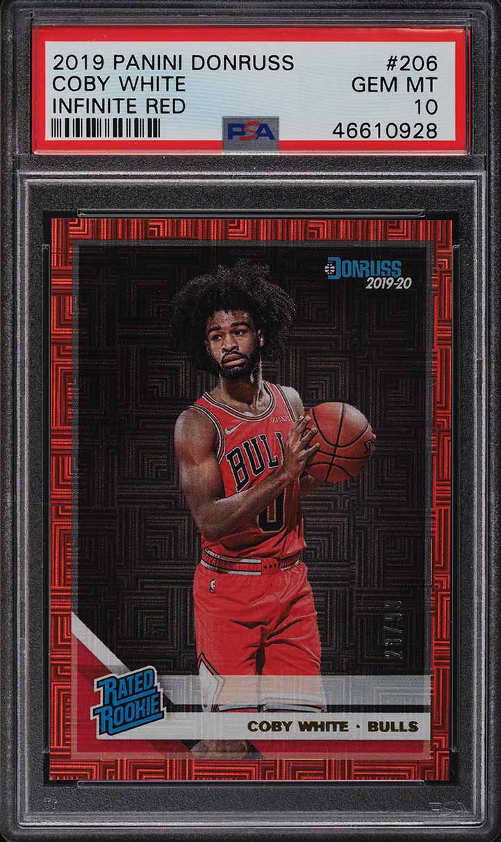 2019 Donruss Infinite Red Coby White ROOKIE RC /99 #206 PSA 10 GEM MINT
