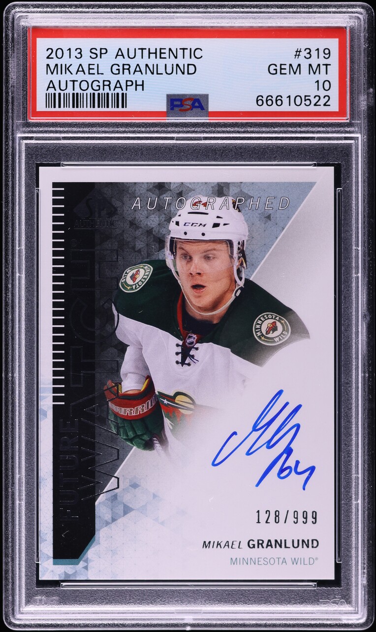 2013 SP Authentic Mikael Granlund ROOKIE AUTO /999 #319 PSA 10 GEM MINT