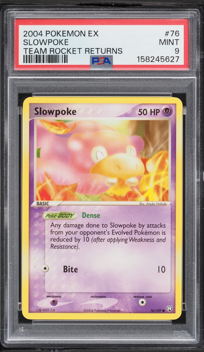 2004 Pokemon EX Team Rocket Returns Slowpoke #76