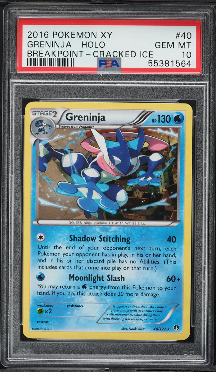 2016 Pokemon XY Breakpoint Cracked Ice Holo Greninja #40 PSA 10 GEM MINT