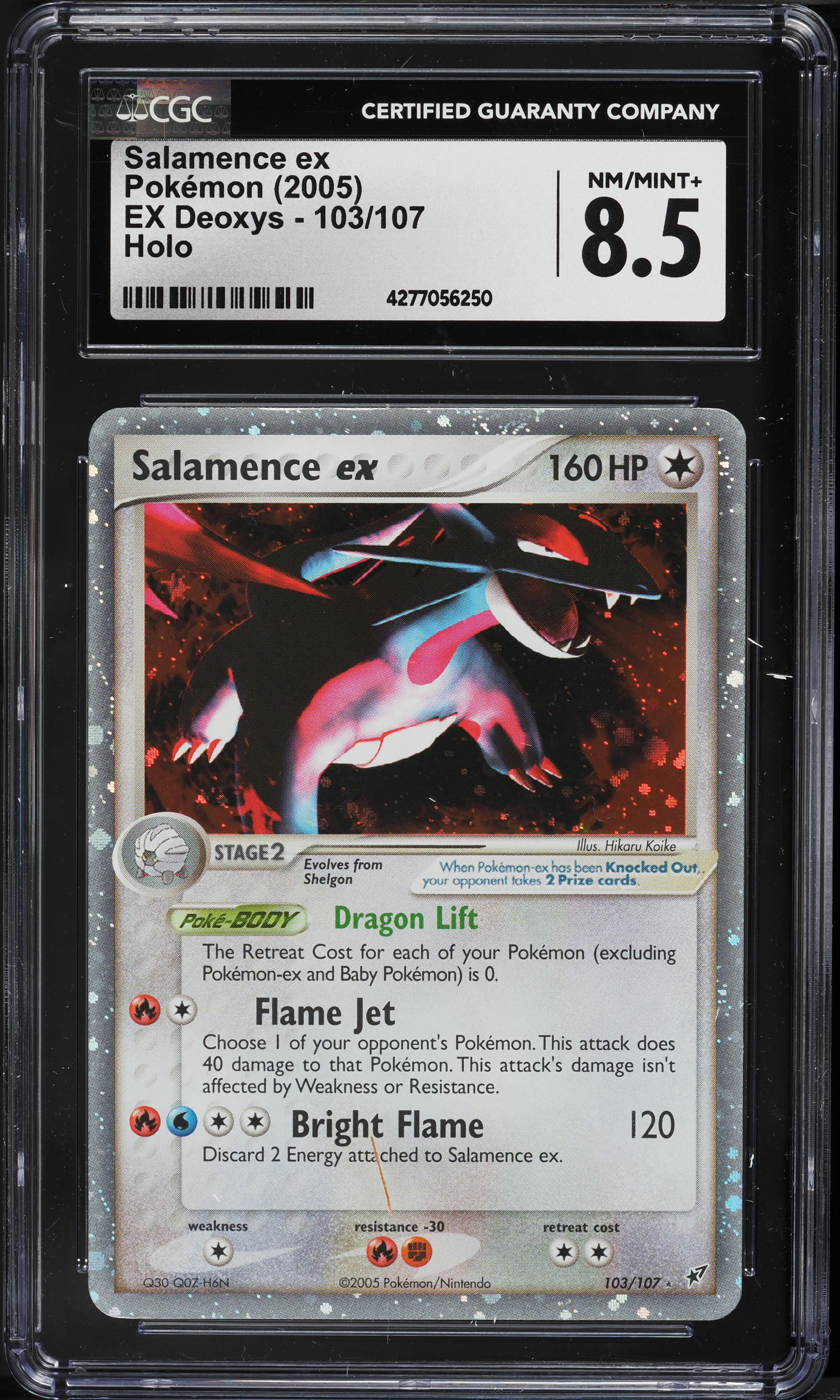 2005 Pokemon EX Deoxys Holo Salamence ex #103 CGC 8.5 NM-MT+