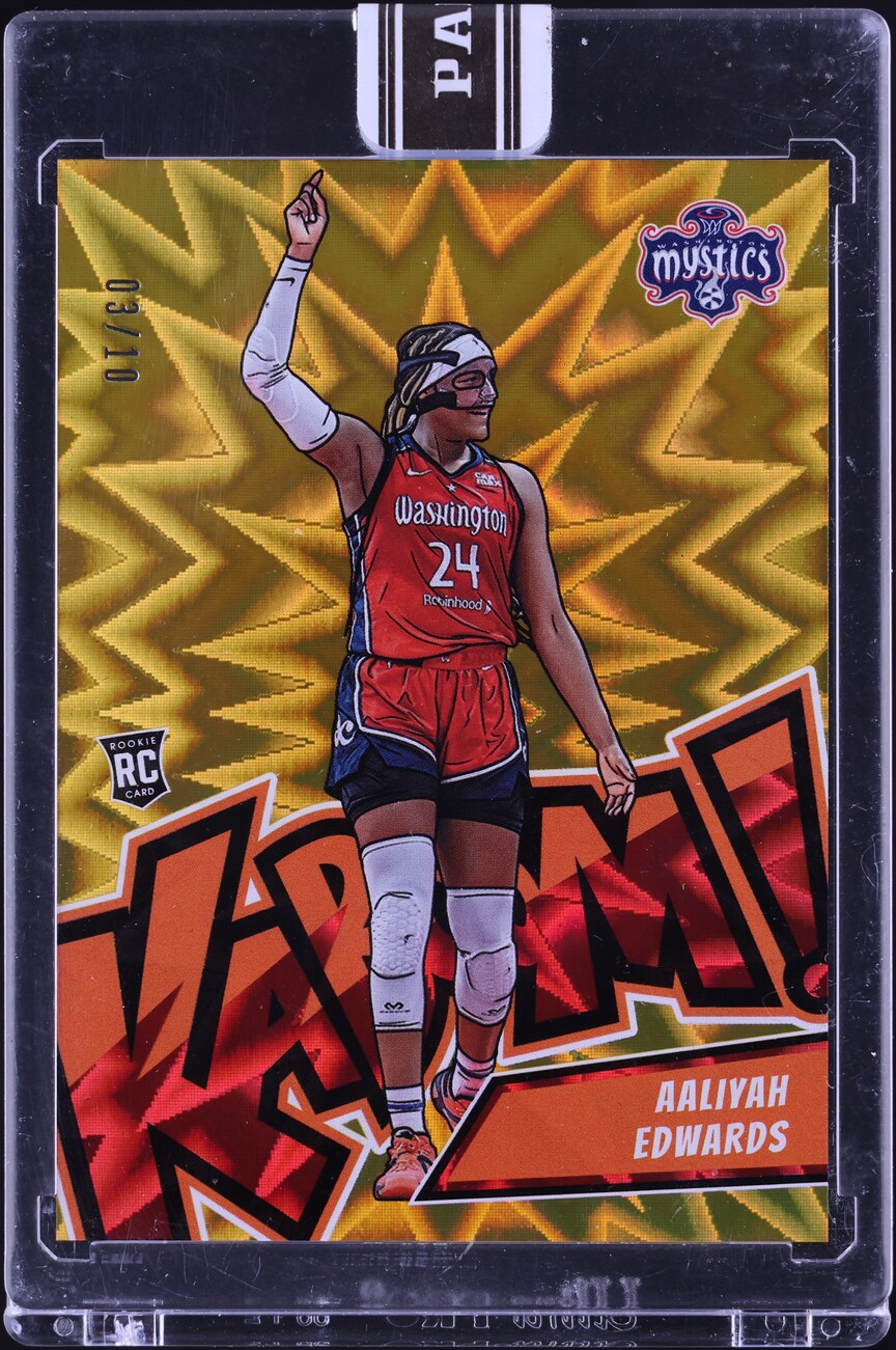 2024 Panini Royalty WNBA Kaboom! Gold Aaliyah Edwards ROOKIE /10 #11