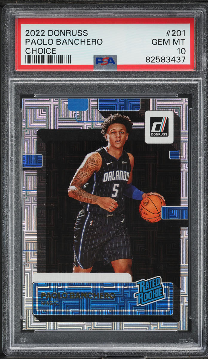 2022 Donruss Choice Paolo Banchero ROOKIE #201 PSA 10 GEM MINT