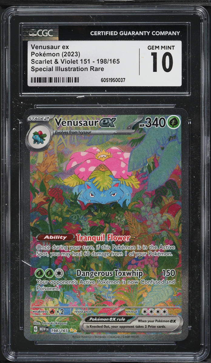 2025 Pokemon Scarlet & Violet 151 SIR Venusaur ex #198 CGC 10 GEM MINT