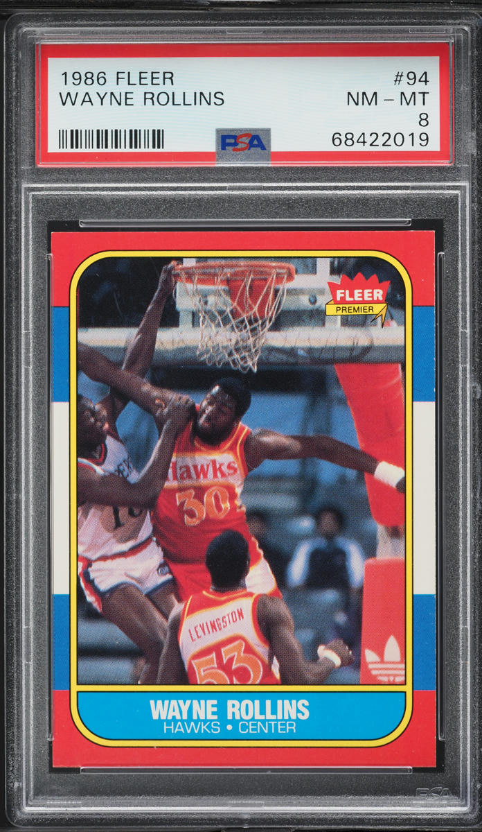 1986 Fleer Basketball Wayne Rollins #94 PSA 8 NM-MT