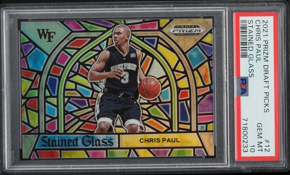 2021 Panini Prizm Draft Picks Stained Glass Chris Paul #12 PSA 10 GEM MINT