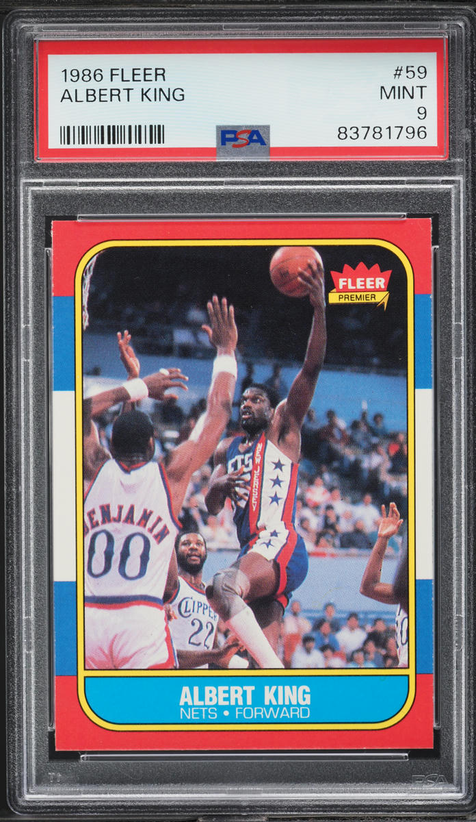 1986 Fleer Basketball Albert King #59 PSA 9 MINT