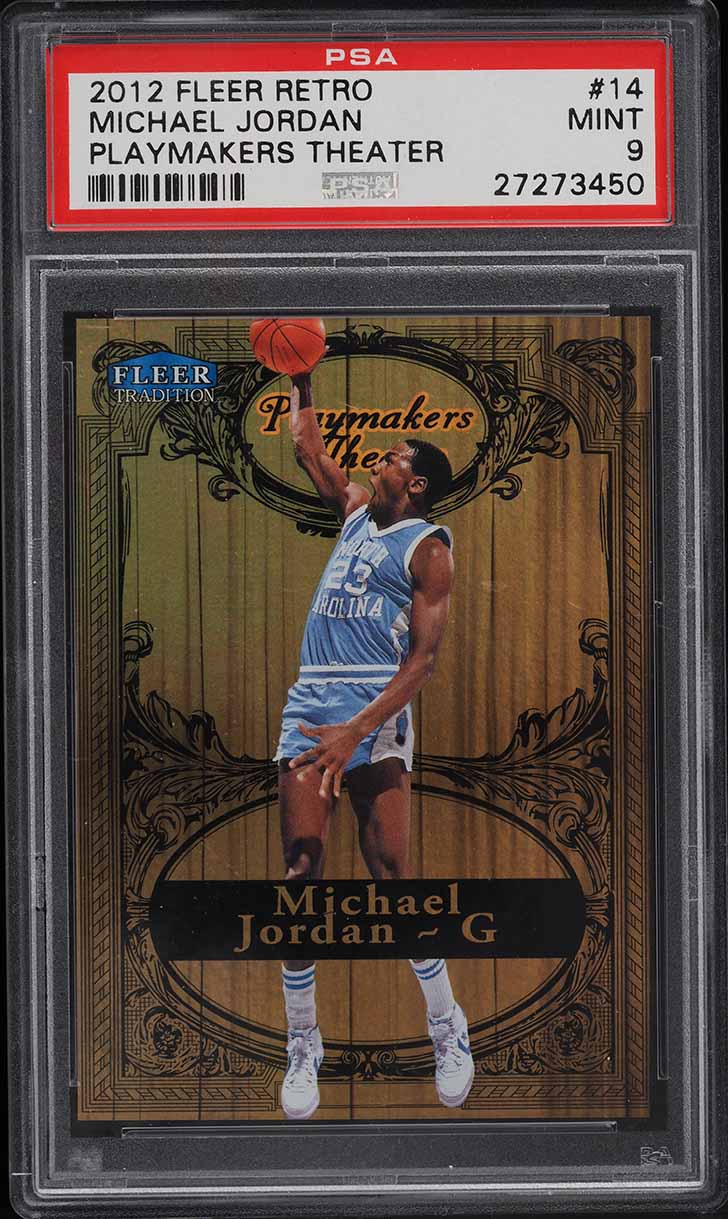 2012 Fleer Retro '98 Tradition Playmakers Theater Michael Jordan /100 #14 PSA 9