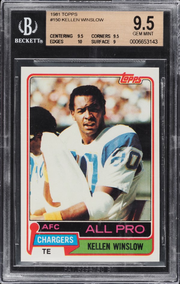 1981 Topps Football Kellen Winslow ROOKIE #150 BGS 9.5 GEM MINT