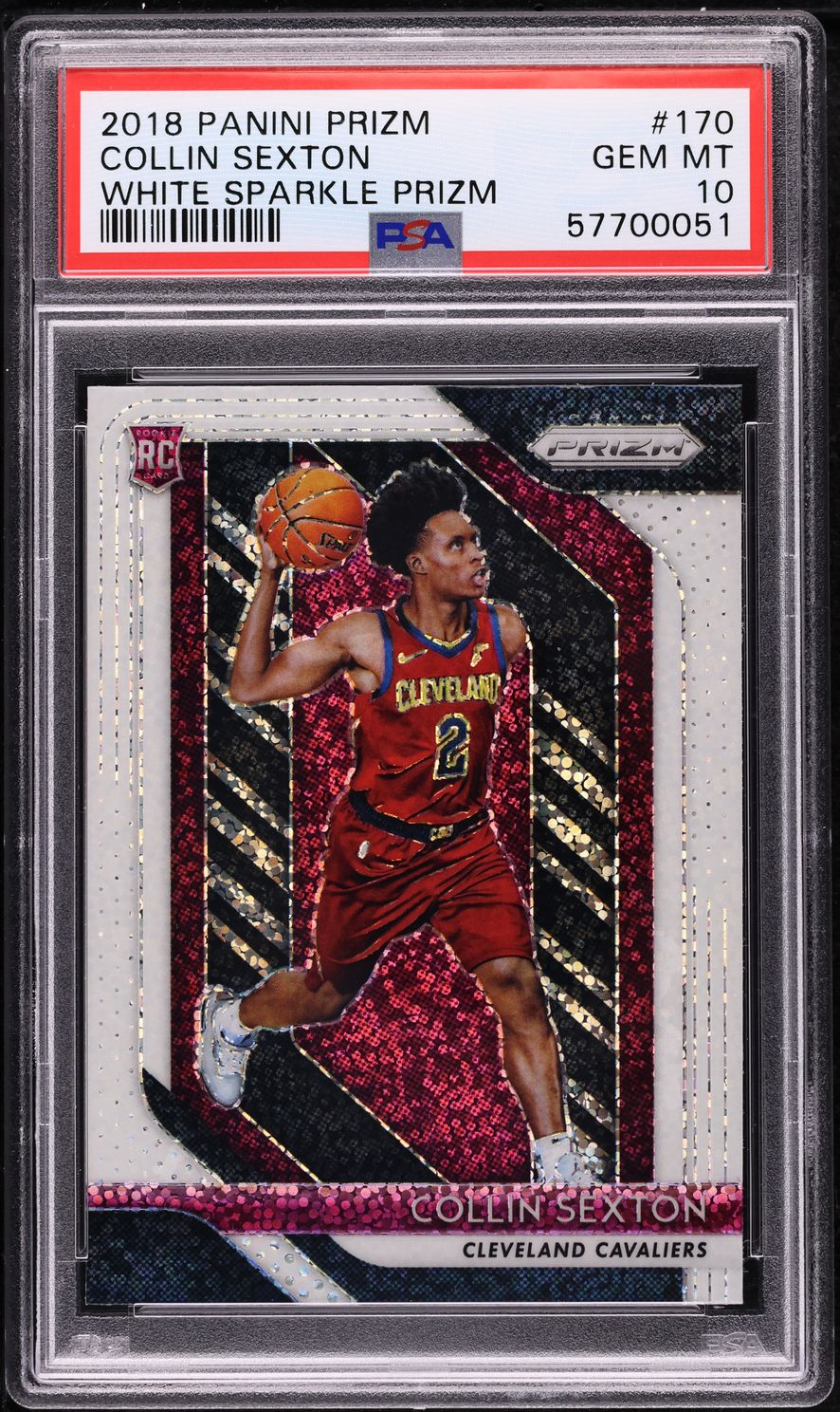 2018 Panini Prizm White Sparkle Collin Sexton ROOKIE #170 PSA 10 GEM MINT