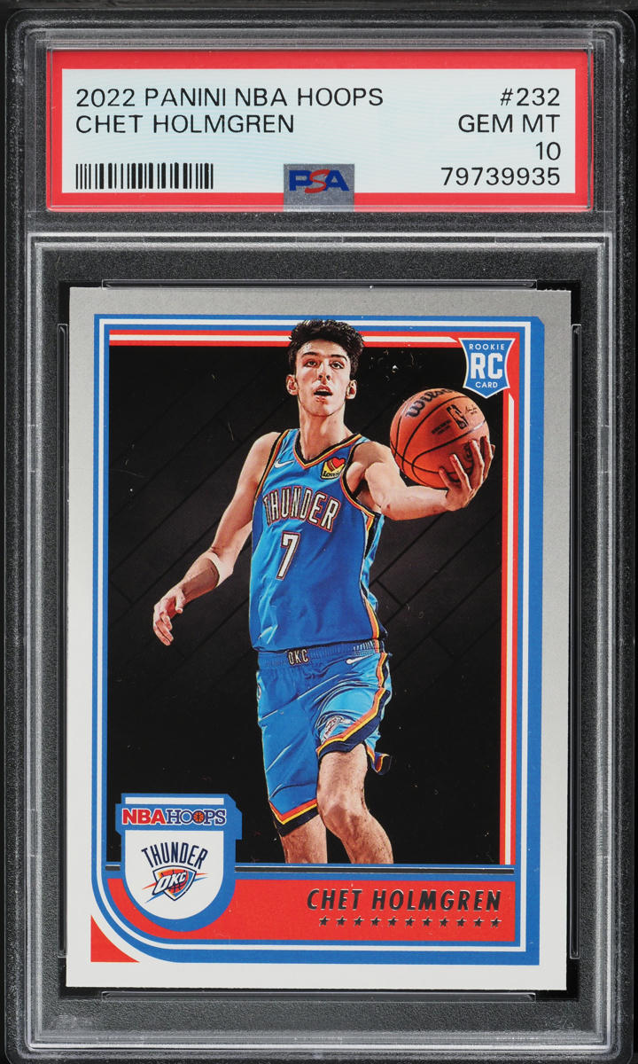 2022 Hoops Chet Holmgren ROOKIE #232 PSA 10 GEM MINT