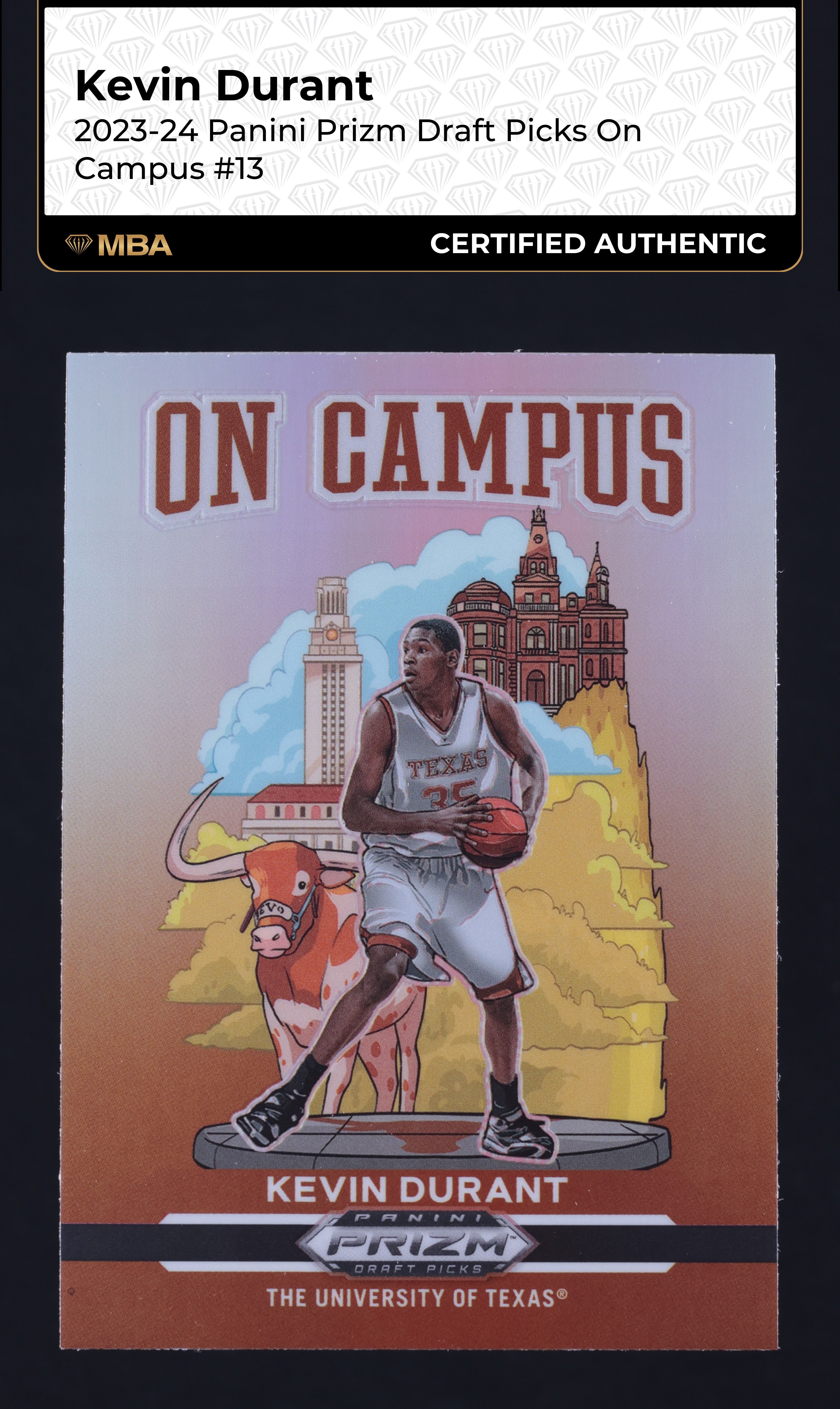 2023 Panini Prizm Draft On Campus Kevin Durant #13 MBA AUTH