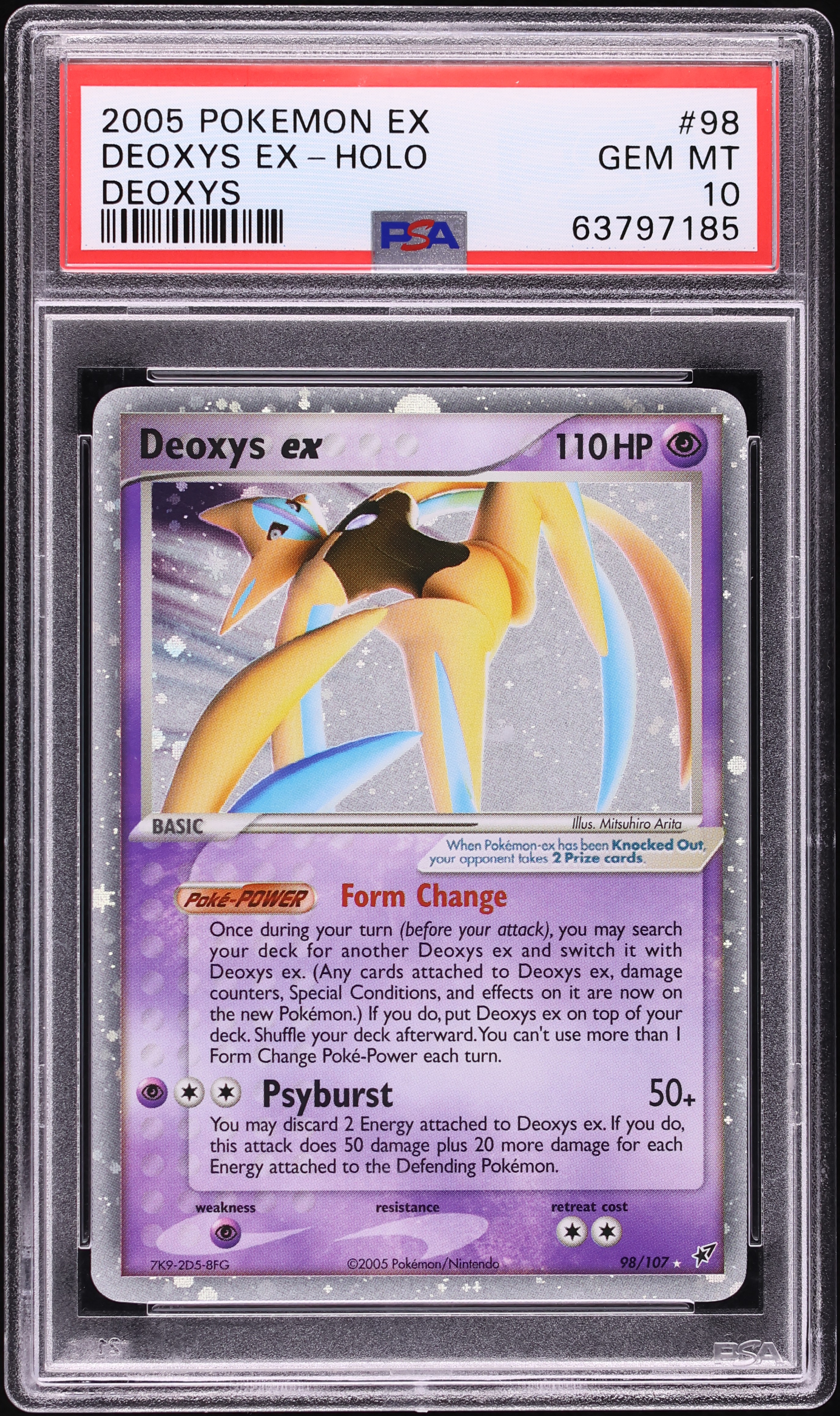 2005 Pokemon EX Deoxys Holo Deoxys ex #98 PSA 10 GEM MINT