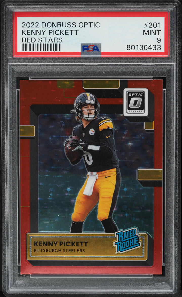 2022 Donruss Optic Red Stars Kenny Pickett ROOKIE #201 PSA 9 MINT