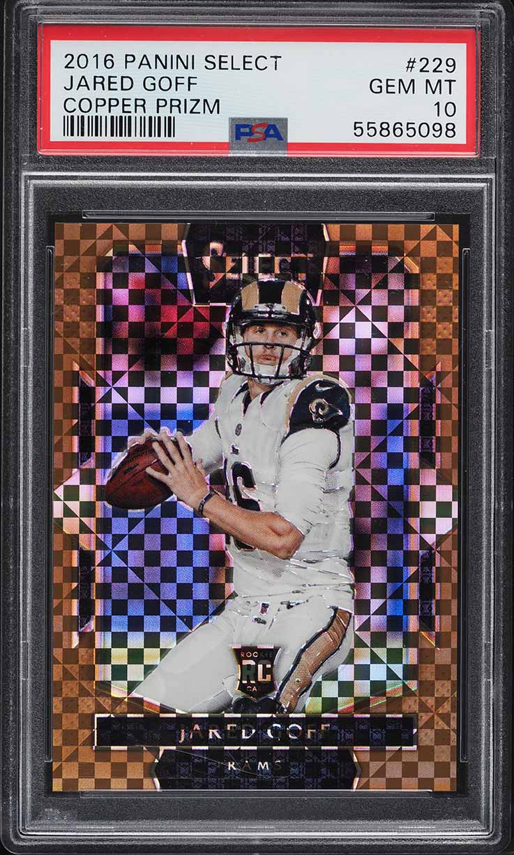 2016 Select Field Level Copper Prizm Jared Goff ROOKIE /49 #229 PSA 10 GEM MINT