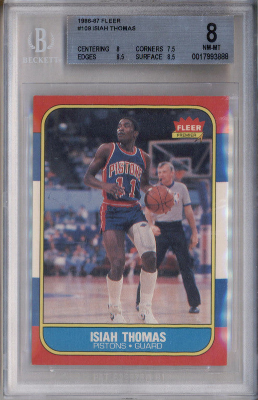 1986-87 Fleer #109 Isiah Thomas BGS 8