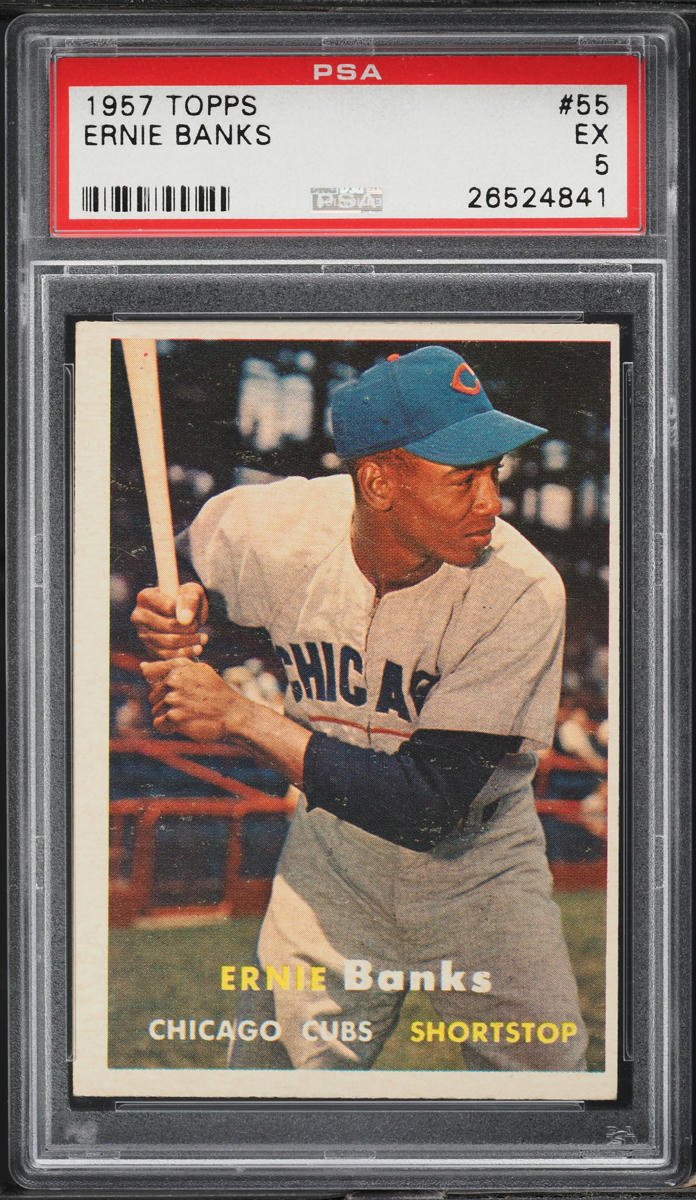 1957 Topps Ernie Banks #55 PSA 5 EX