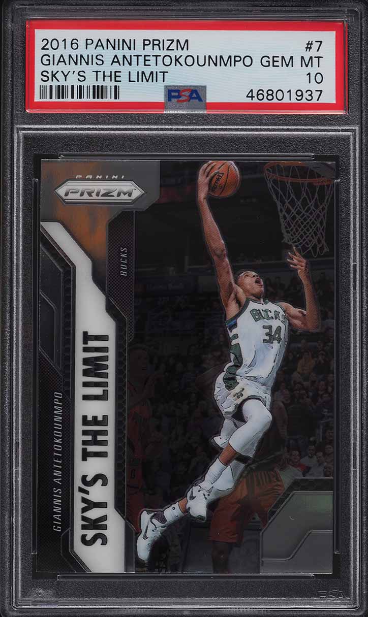 2016 Panini Prizm Sky's The Limit Giannis Antetokounmpo #7 PSA 10 GEM MINT