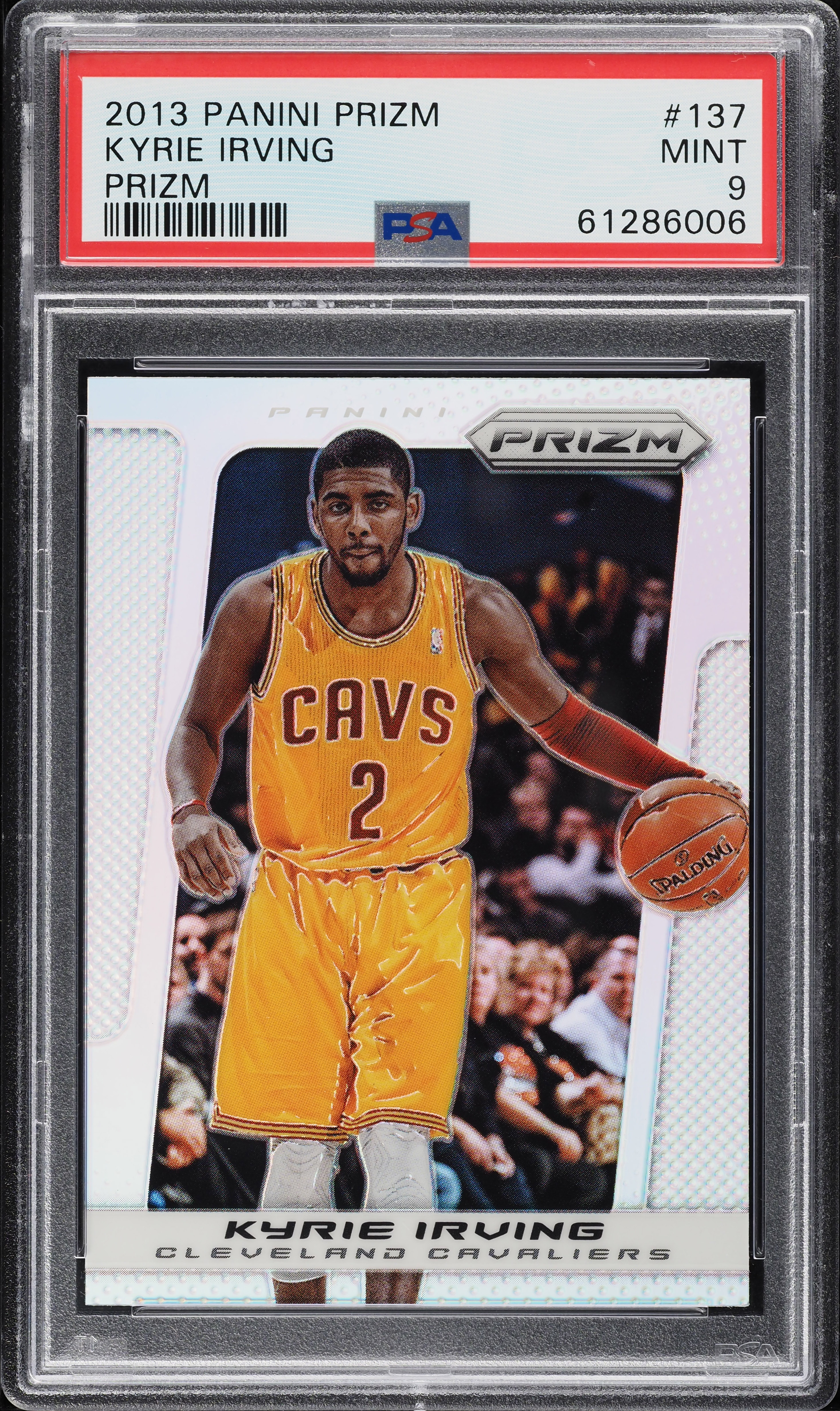 2013 Panini Prizm Silver Kyrie Irving #137 PSA 9 MINT