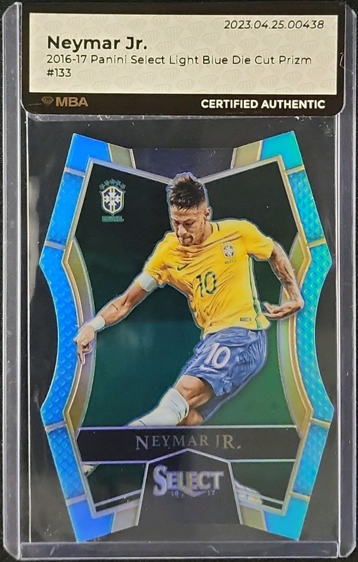 2016 Select Light Blue Prizm Die-Cut Neymar Jr. /249 #133 MBA AUTH
