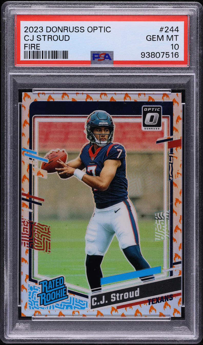 2023 Donruss Optic Fire C.J. Stroud ROOKIE #244 PSA 10 GEM MINT