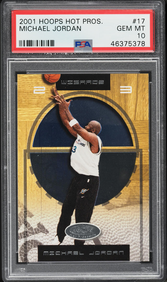 2001 Hoops Hot Prospects Michael Jordan #17 PSA 10 GEM MINT