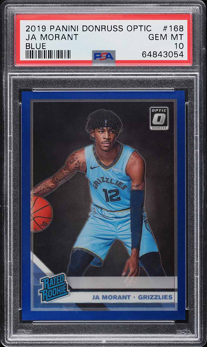 2019 Donruss Optic Blue Ja Morant ROOKIE /59 #168 PSA 10 GEM MINT