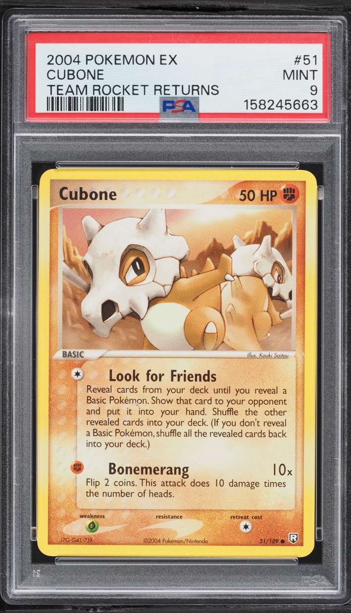 2004 Pokemon EX Team Rocket Returns Cubone #51