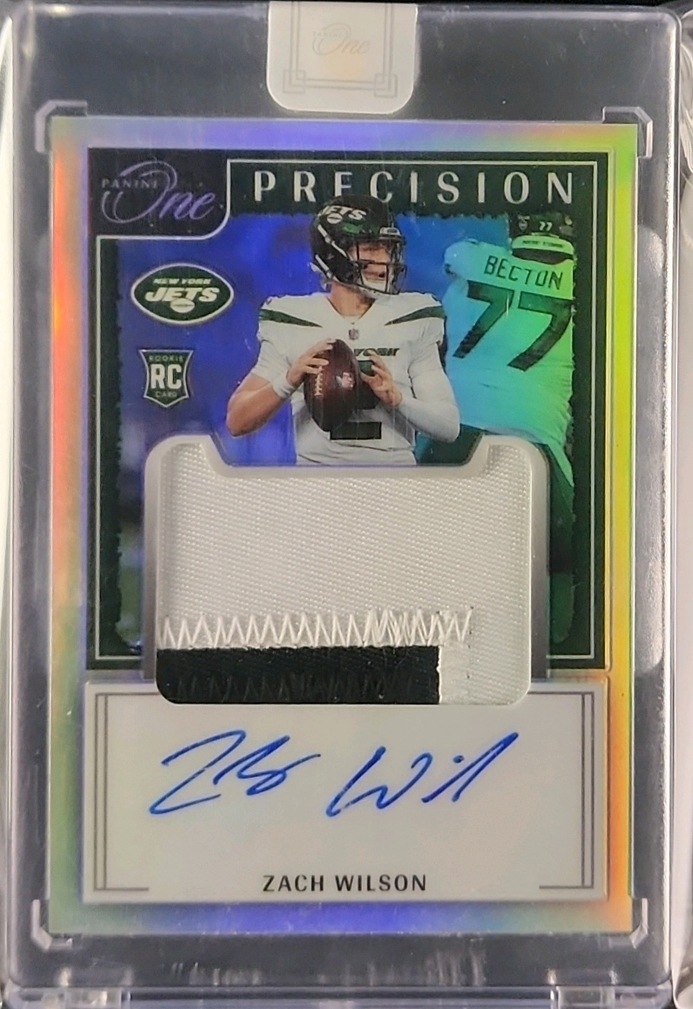 2021 Panini One Precision Zach Wilson ROOKIE PATCH AUTO /30 #302 MBA AUTH