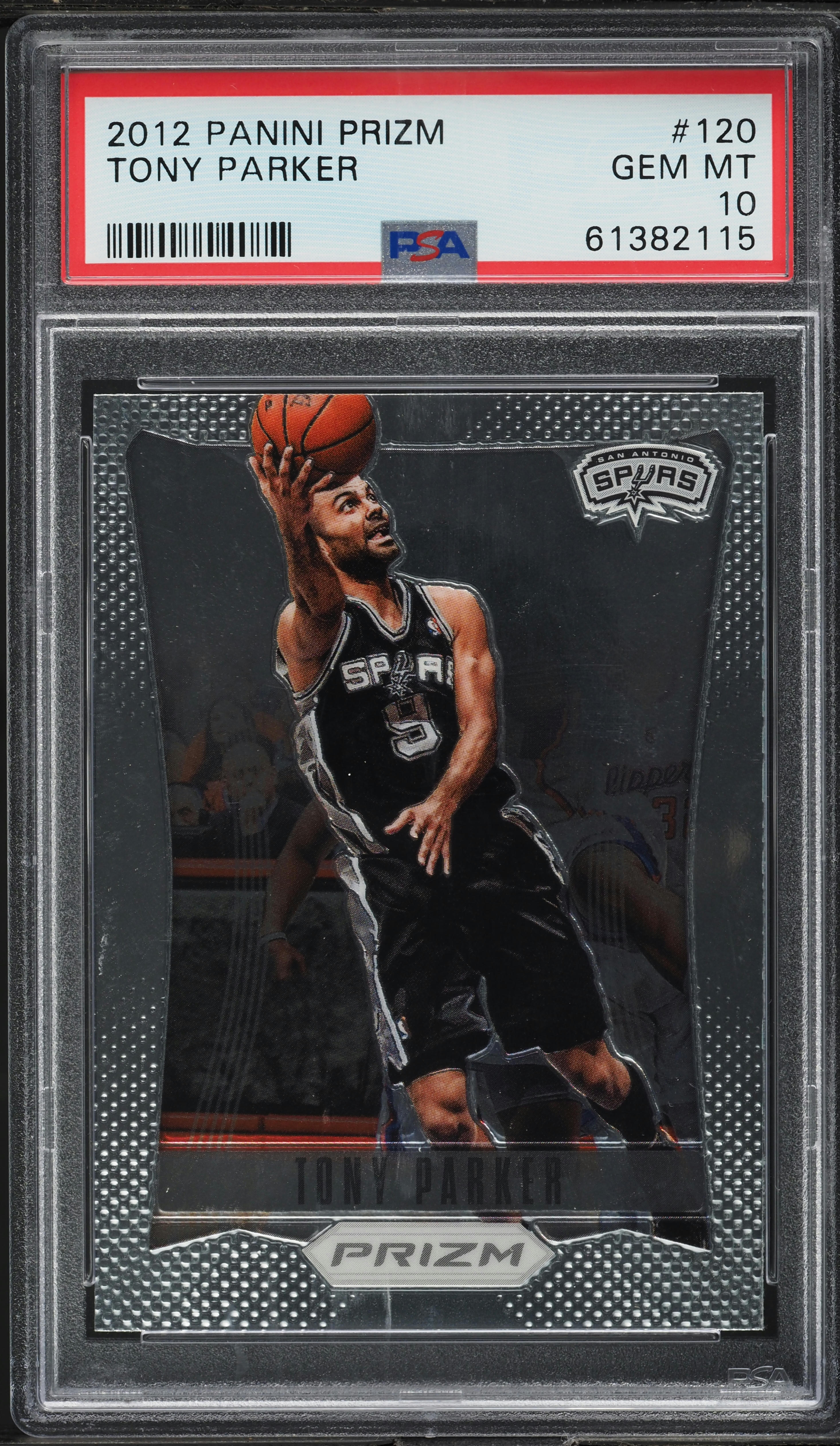 2012 Panini Prizm Tony Parker #120 PSA 10 GEM MINT