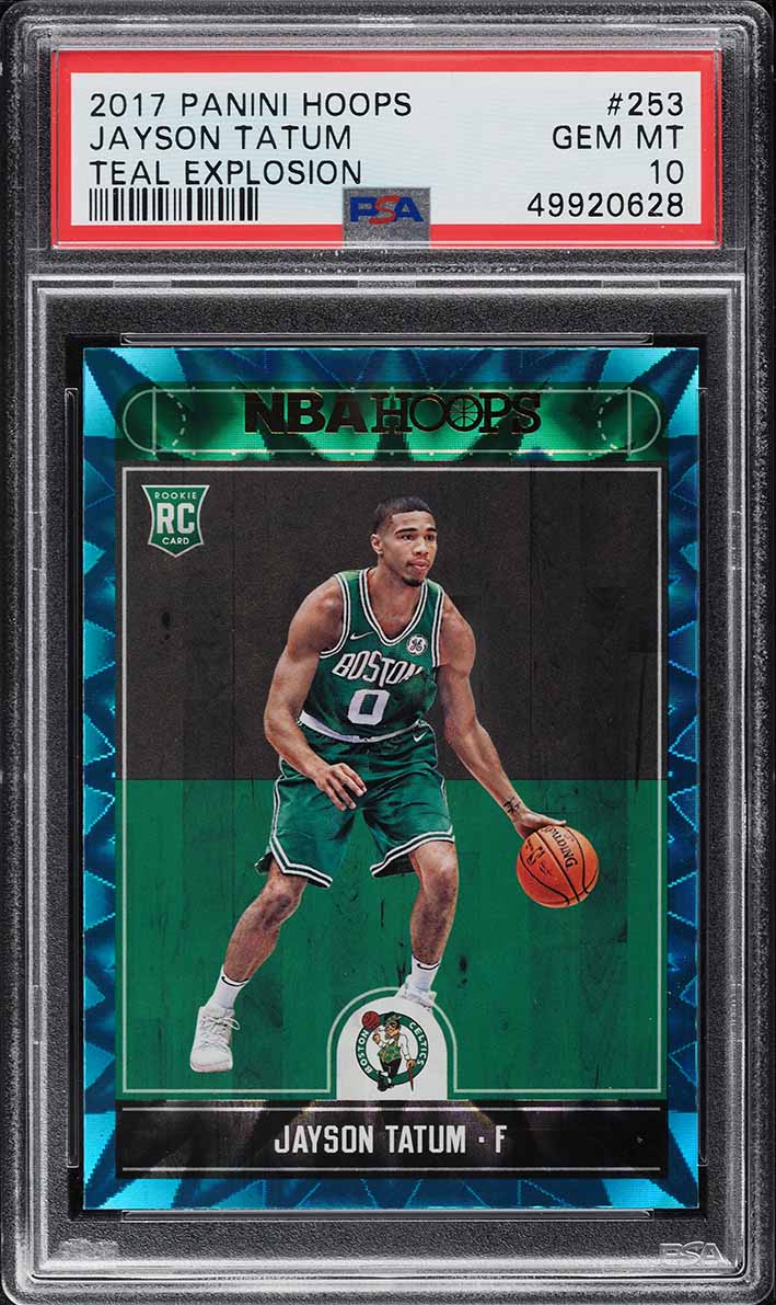 2017 Hoops Teal Explosion Jayson Tatum ROOKIE #253 PSA 10 GEM MINT