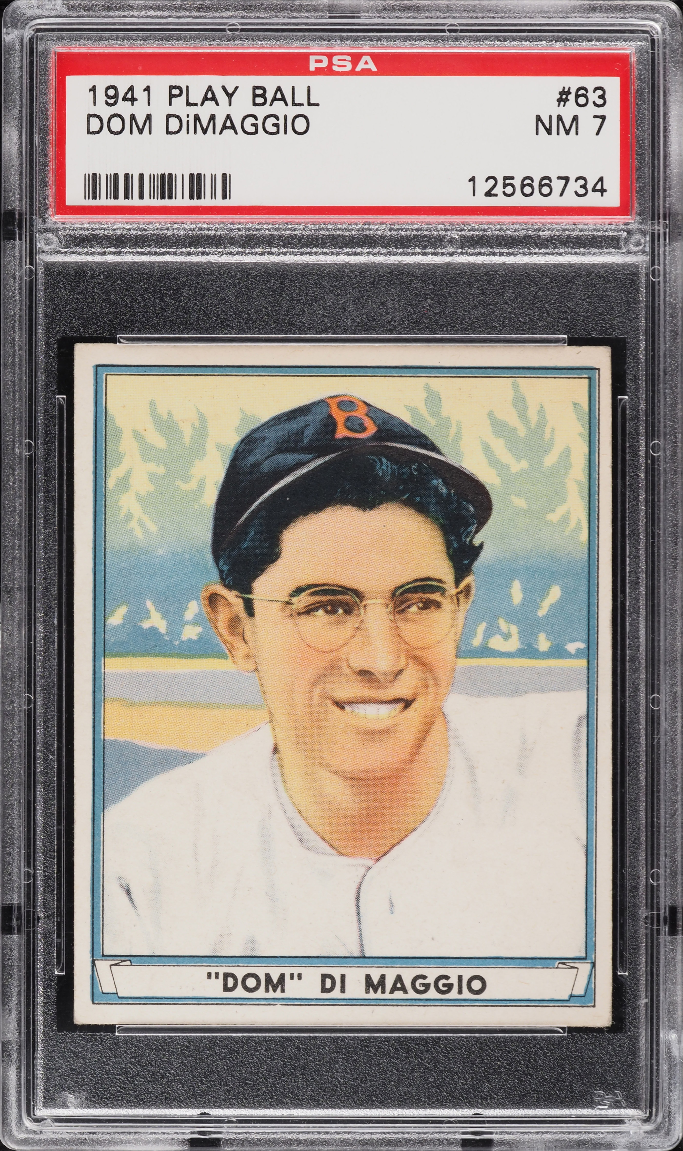 1941 Play Ball Dom DiMaggio ROOKIE #63 PSA 7 NRMT