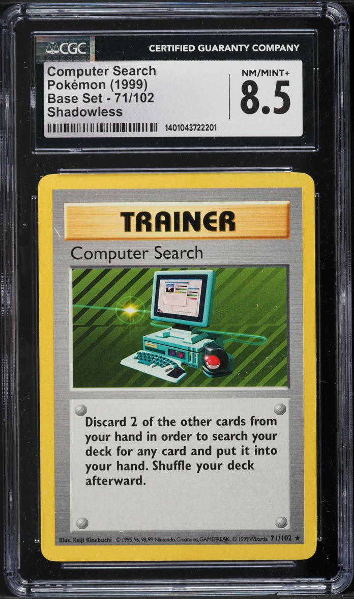1999 Pokemon Base Set Shadowless Computer Search #71 CGC 8.5 NM-MT+